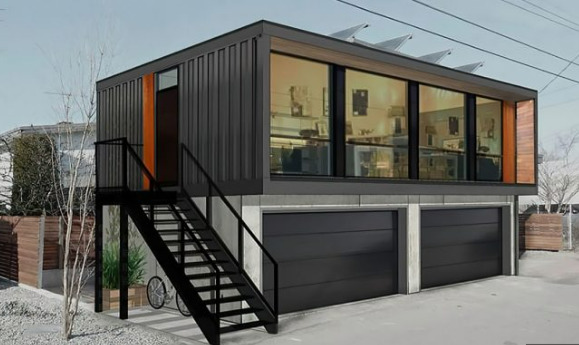 Stacked container into container homes