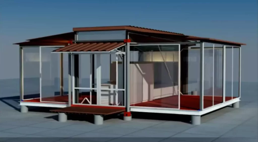 Container house frame