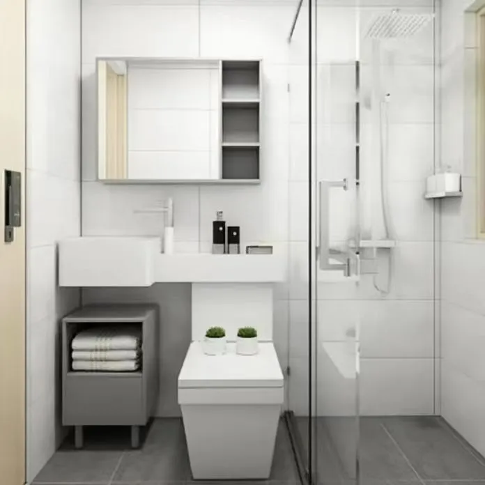 "Box Container Homes" Bathroom Drain System Design
