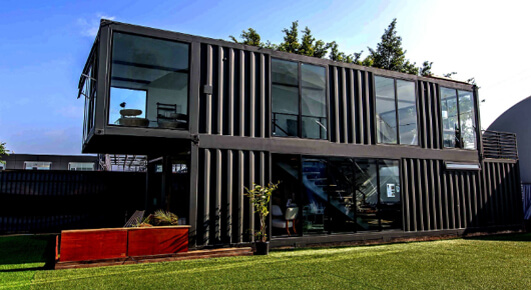 double-story container homes