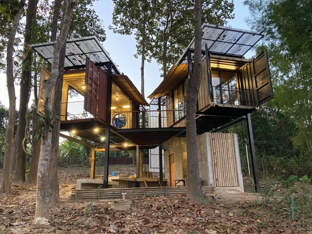 Elevated container home